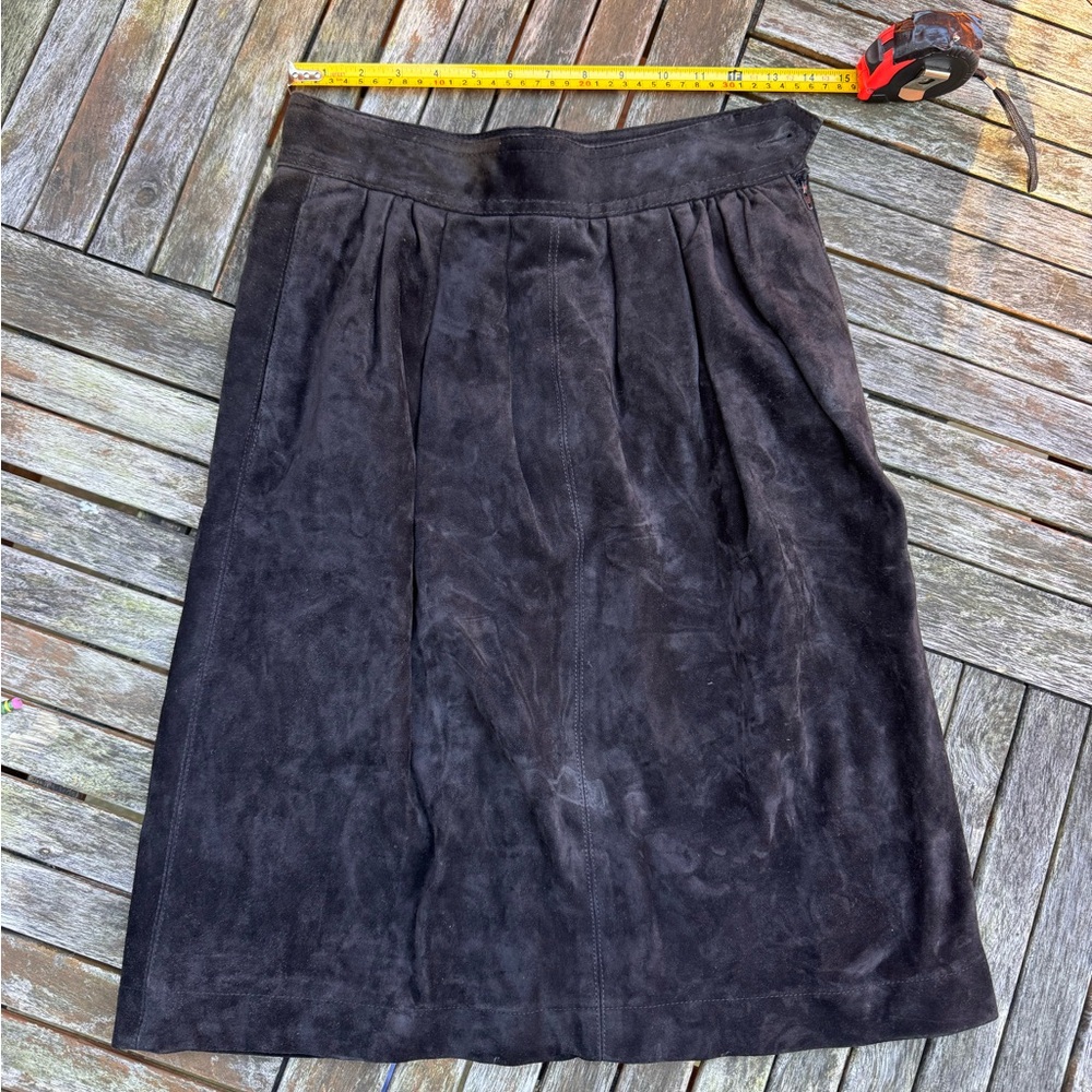 1970’s VINTAGE YSL 100% Suede Skirt